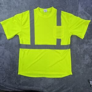 Forester Shirt Mens Large High Visibility Reflective Safety Pocket Work Tee